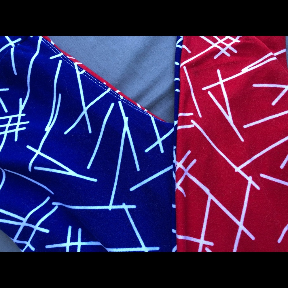 Lularoe OS Split Leg Leggings - Picture 2 of 3